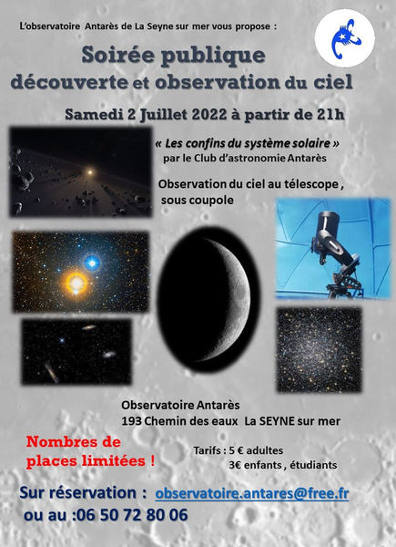 Soirée publique découverte et observation du ciel à La Seyne-sur-Mer - 0