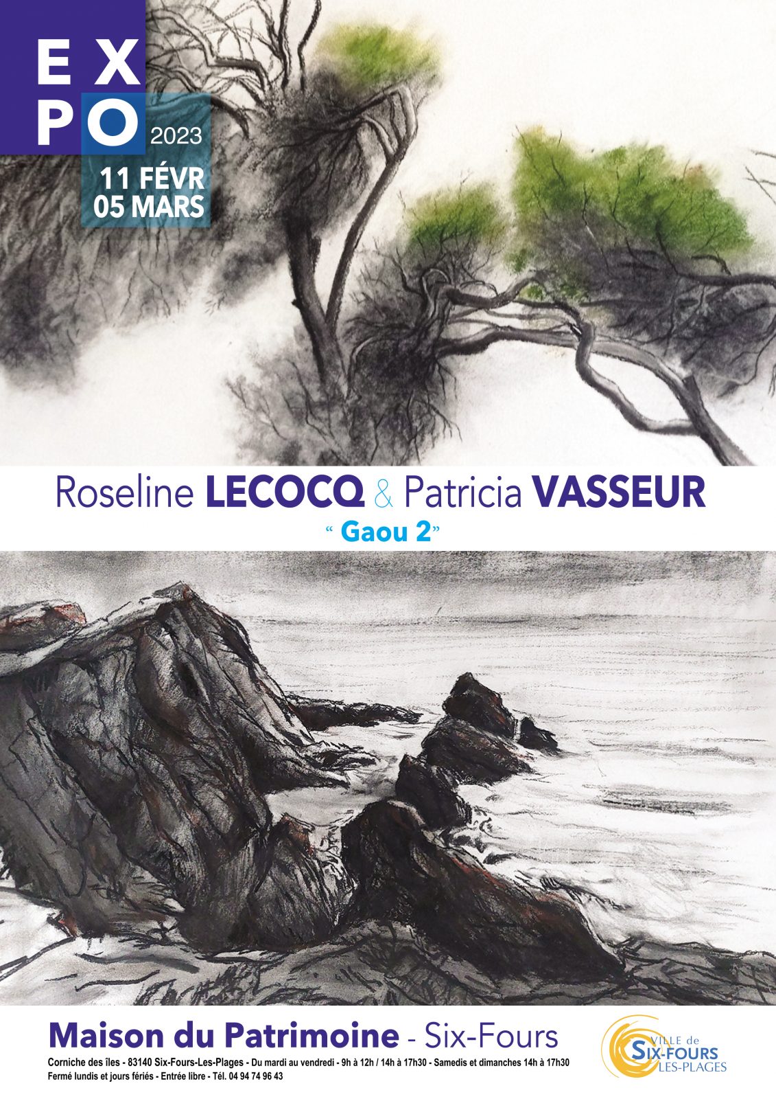Exposition de peinture « Gaou 2 » avec Roseline Lecocq et Patricia Vasseur à Six-Fours-les-Plages - 0
