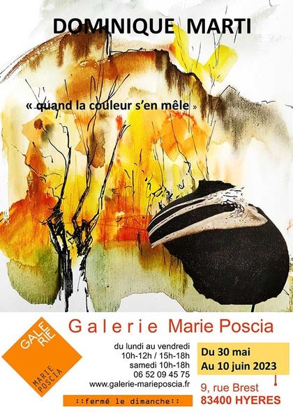 Exposition galerie Marie Poscia « Quand la couleur s’en mêle » à Hyères - 0