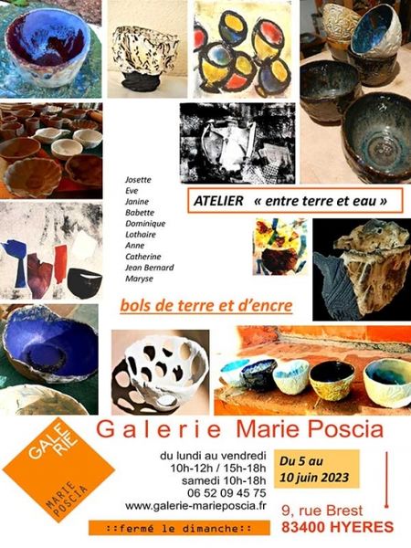 Exposition bols de terre et d’encre à la Galerie Marie Poscia à Hyères - 0